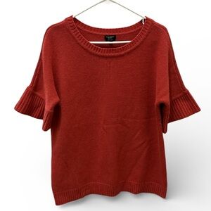Talbots Pure Cashmere Pullover Sweater XL  Classic Preppy Red Rust Color